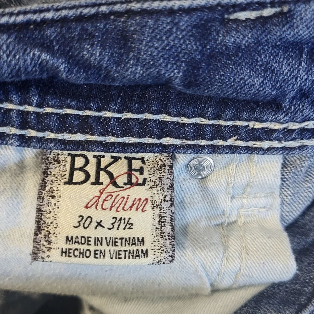 BKE, Women's Sabrina Flare Leg Denim, Distressed,‎ Stretch, Size 30R